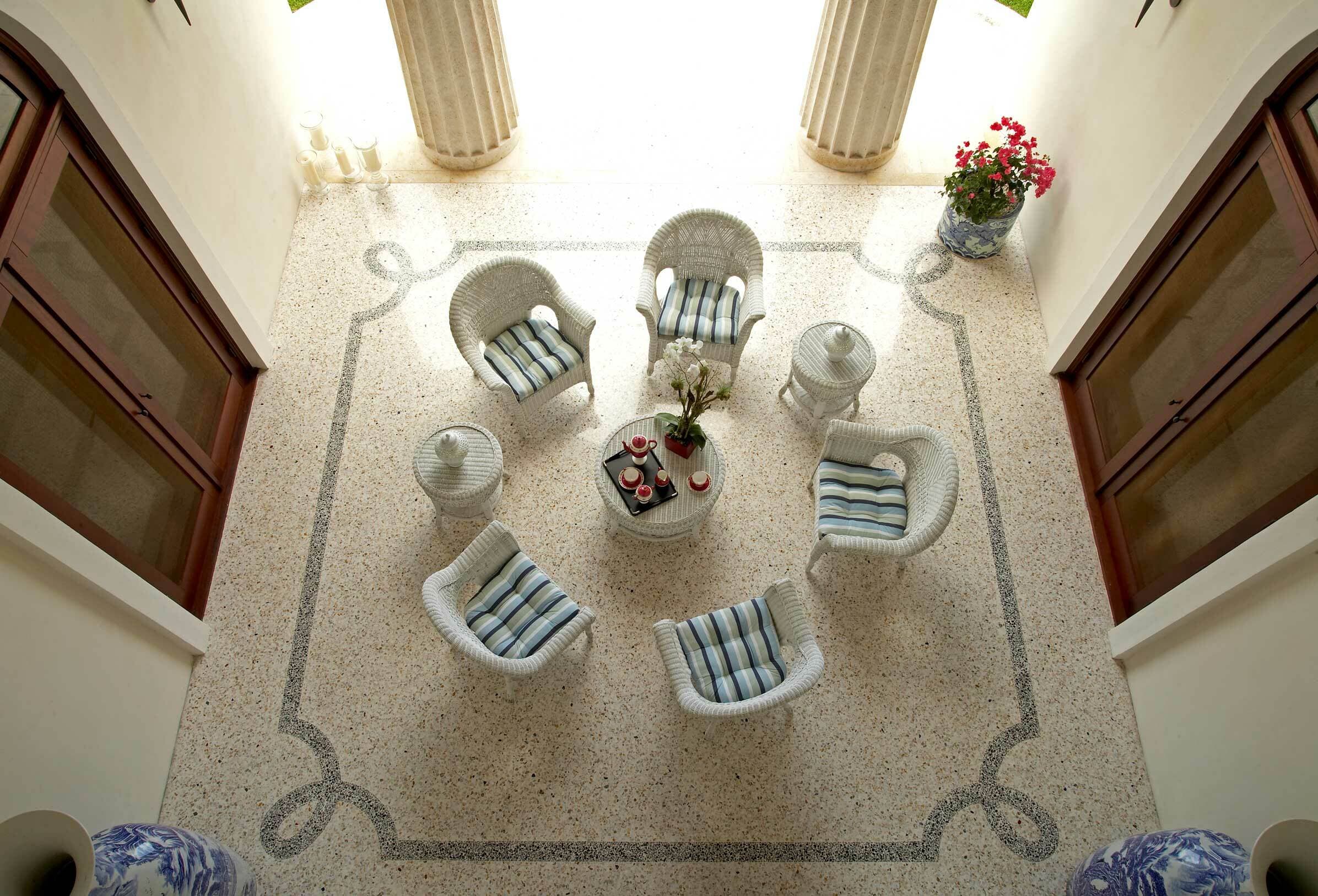 Bespoke artisanal luxury surface at Coral Gables villa