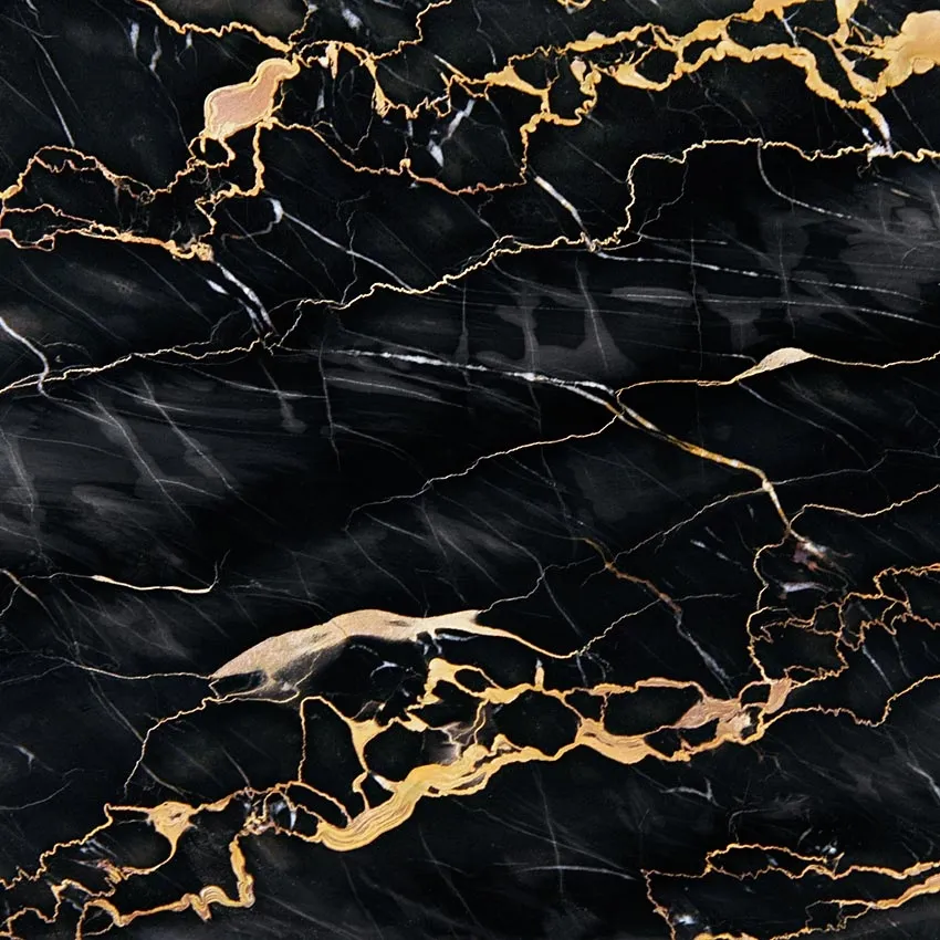 Black marble with dramatic gold veining